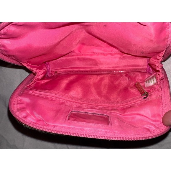 Lilly Pulitzer cosmetics makeup chi omega yellowpink floral zipper‎ bag - Picture 6 of 9